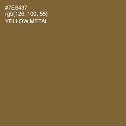 #7E6437 - Yellow Metal Color Image